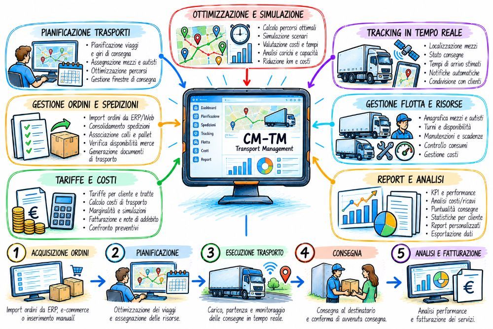 CM-TM Traffic Manager controllo comunicazioni software