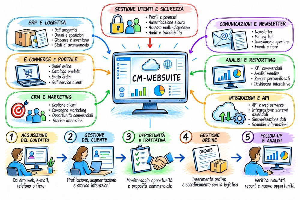 CM-WebSuite dashboard e KPI